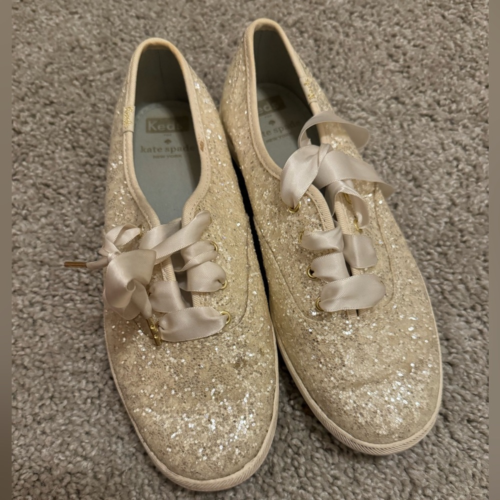 Cream Glitter Keds